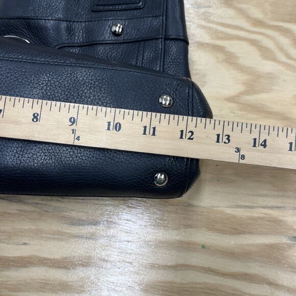 Coach Penelope Carryall Satchel Black Pebbled Leather Shoulder Bag F16532 - Picture 13 of 16